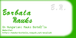 borbala mauks business card